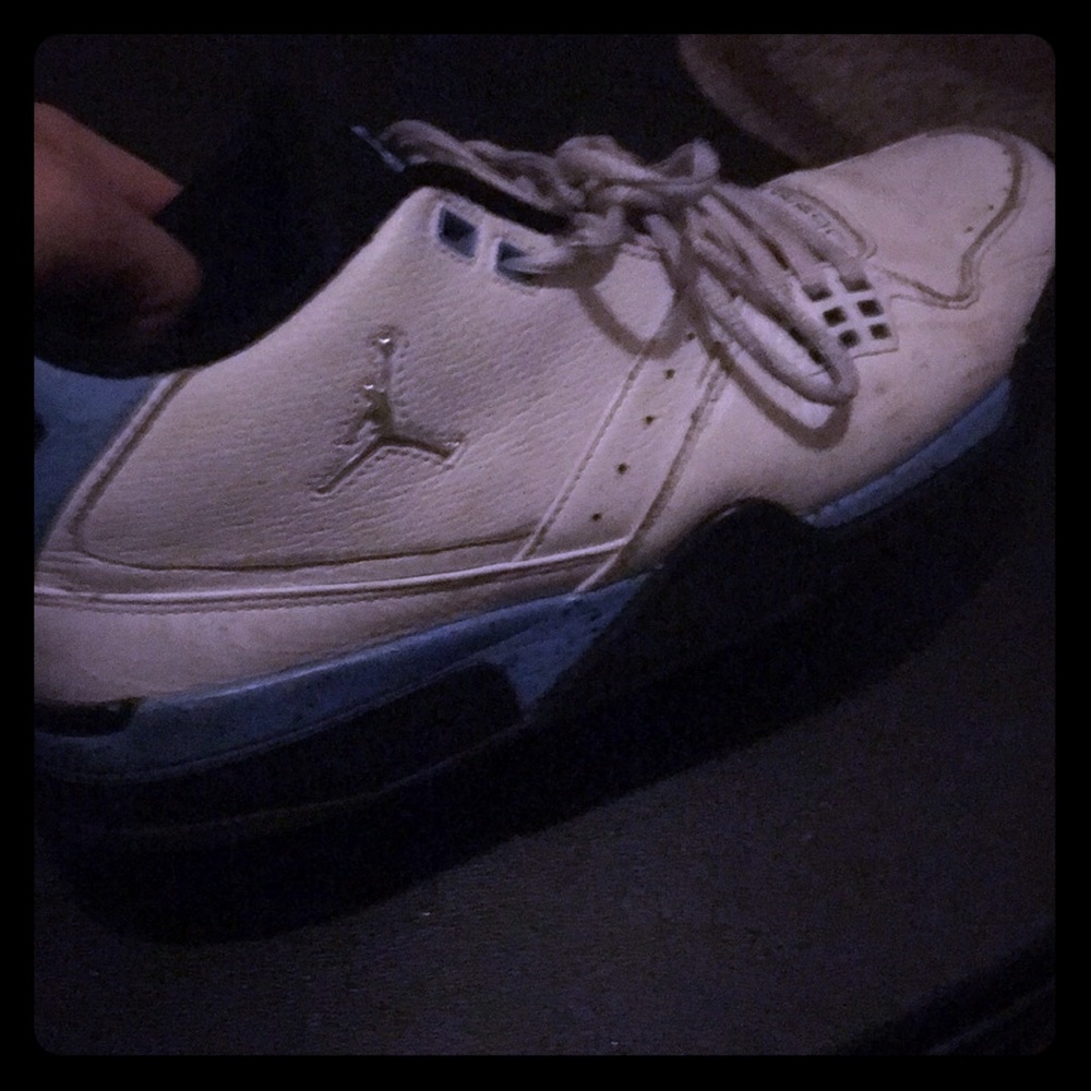 Size 12 Jordan’s blue and white. Authentic